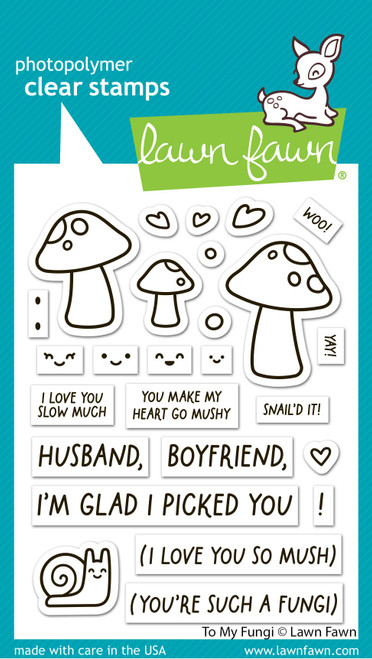 2 Pack - Lawn Fawn Clear Stamps 3"X4" -To My Fungi - 5A002JVS-1GLDW - 789554580649