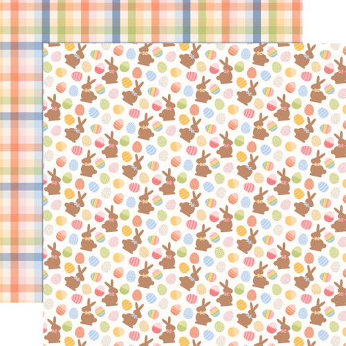 25 Pack Bunnies And Baskets Double-Sided Cardstock 12"X12"-Easter Basket Finds 5A002KT2-1GM4P - 810179812119