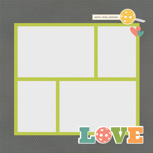 3 Pack - Simple Stories Pages Page Pieces-Pickleball - 5A002KC1-1GLTN