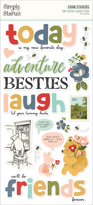 2 Pack - Say Cheese Classic Pooh Foam Stickers-32/Pkg - 5A002KCT-1GLW1 - 810150775976