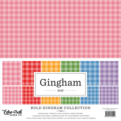 Echo Park Collection Kit 12"X12"-Bold Gingham - 5A002KW8-1GM99 - 810179812591