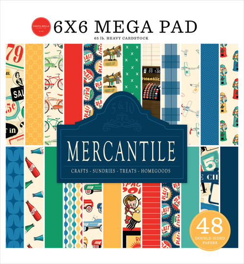 Carta Bella Double-Sided Cardmakers Mega Paper Pad 6"X6"-Mercantile - 5A002KYL-1GMB9 - 810179815059 Carta Bella Double-Sided Cardmakers Mega Paper Pad 6"X6"-Mercantile - 5A002KYL-1GMB9 - 810179815059