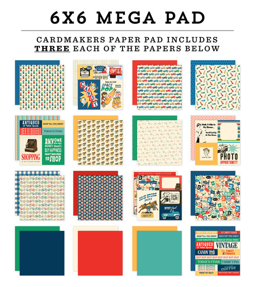 Carta Bella Double-Sided Cardmakers Mega Paper Pad 6"X6"-Mercantile - 5A002KYL-1GMB9 Carta Bella Double-Sided Cardmakers Mega Paper Pad 6"X6"-Mercantile - 5A002KYL-1GMB9