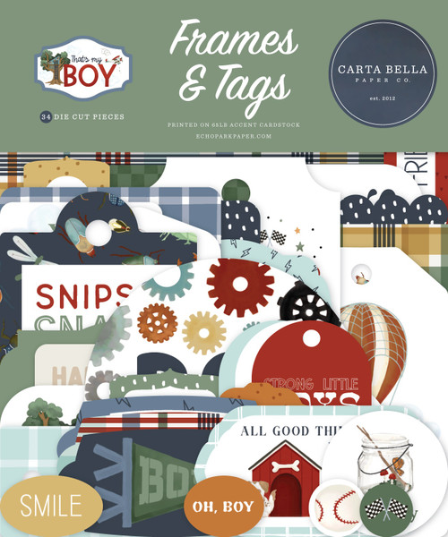 Carta Bella Ephemera-Frames & Tags, That's My Boy - 5A002KZB-1GMDP - 810179814977