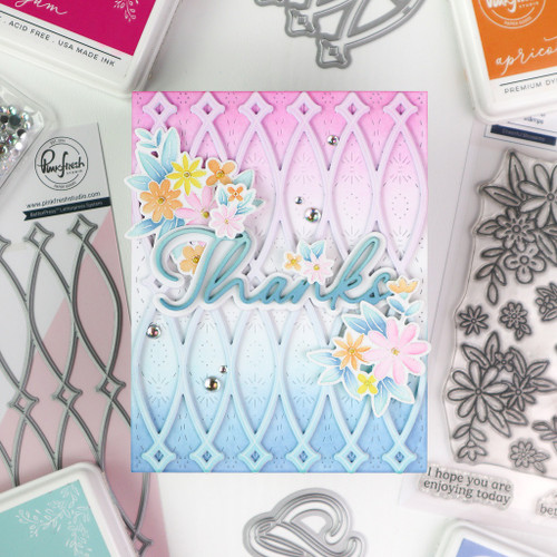 Pinkfresh Studio Clear Stamp Set 4"X6"-Cheerful Blossoms - 5A002LSC-1GNH1 Pinkfresh Studio Clear Stamp Set 4"X6"-Cheerful Blossoms - 5A002LSC-1GNH1