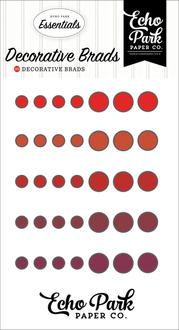 3 Pack - Echo Park Decorative Brads-Red - 5A002L36-1GML8 - 810179812324