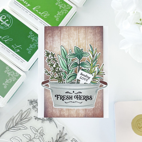 Pinkfresh Studio Clear Stamp Set 4"X6"-Herb Garden - 5A002LSP-1GNGW Pinkfresh Studio Clear Stamp Set 4"X6"-Herb Garden - 5A002LSP-1GNGW