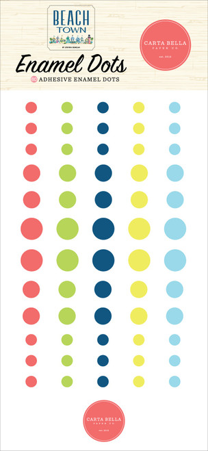 Carta Bella Adhesive Enamel Dots-Beach Town 5A002L6N-1GMGQ - 810179811884