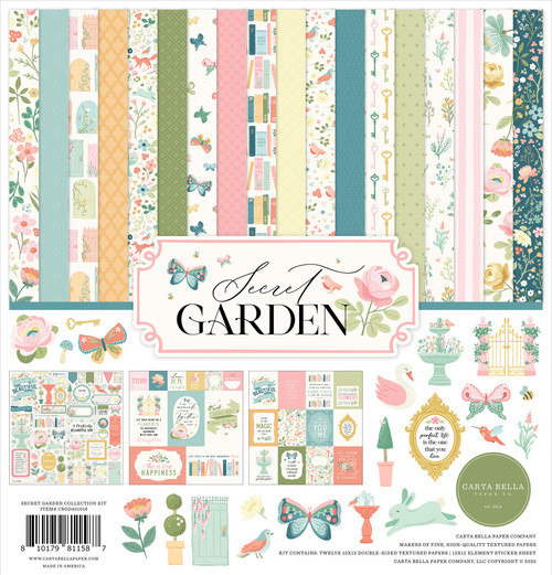 Carta Bella Collection Kit 12"X12"-Secret Garden - 5A002KTH-1GMC5 - 810179811587