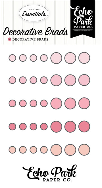 Echo Park Decorative Brads-Pink - 5A002L5J-1GMLZ - 810179812355