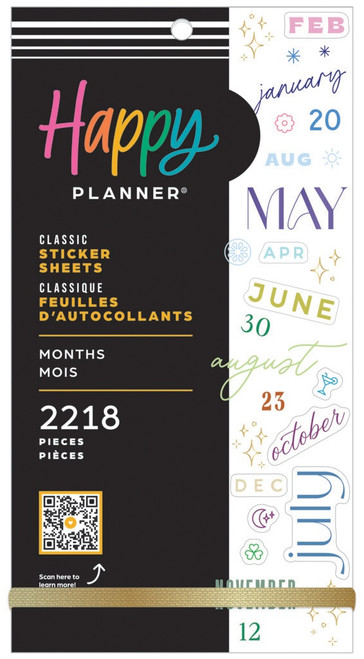 Happy Planner Classic Sticker Value Pack 30/Pkg-Months - 5A002JWN-1GLF3 - 673807709348