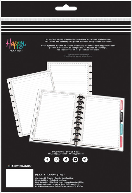 Happy Planner Classic Fill Paper-Sweet & Simple - 5A002JXD-1GLF6 Happy Planner Classic Fill Paper-Sweet & Simple - 5A002JXD-1GLF6