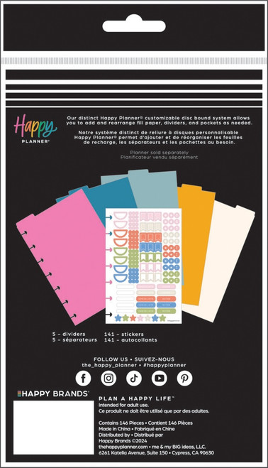Happy Planner Mini Plastic Dividers-Bright Day - 5A002JXQ-1GLF4 Happy Planner Mini Plastic Dividers-Bright Day - 5A002JXQ-1GLF4