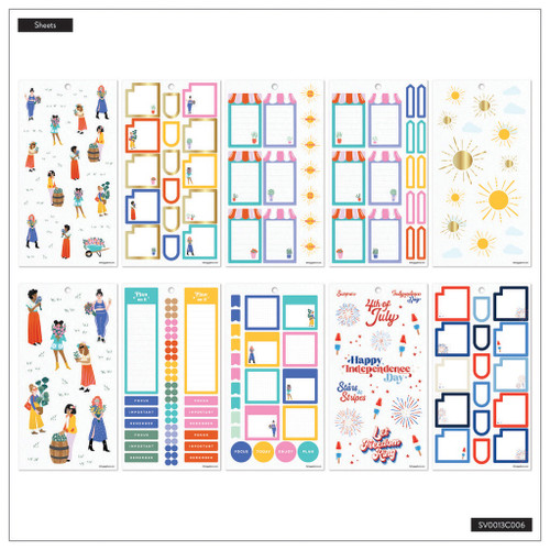 Happy Planner Classic Sticker Value Pack 30/Pkg-Summer - 5A002JWY-1GLF5 Happy Planner Classic Sticker Value Pack 30/Pkg-Summer - 5A002JWY-1GLF5