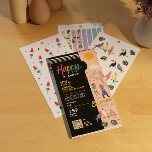 Happy Planner Classic Sticker Value Pack 30/Pkg-Summer - 5A002JWY-1GLF5 Happy Planner Classic Sticker Value Pack 30/Pkg-Summer - 5A002JWY-1GLF5
