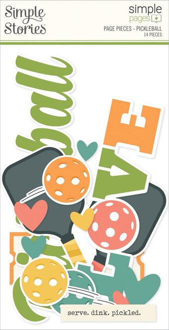 Simple Stories Pages Page Pieces-Pickleball - 5A002KC1-1GLTN - 810150776959
