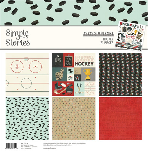 Simple Stories Collection Kit 12"X12"-Hockey - 5A002KBT-1GLVL - 810150777253