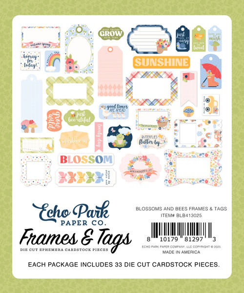 Echo Park Ephemera-Frames & Tags, Blossoms And Bees - 5A002KS2-1GM59 Echo Park Ephemera-Frames & Tags, Blossoms And Bees - 5A002KS2-1GM59