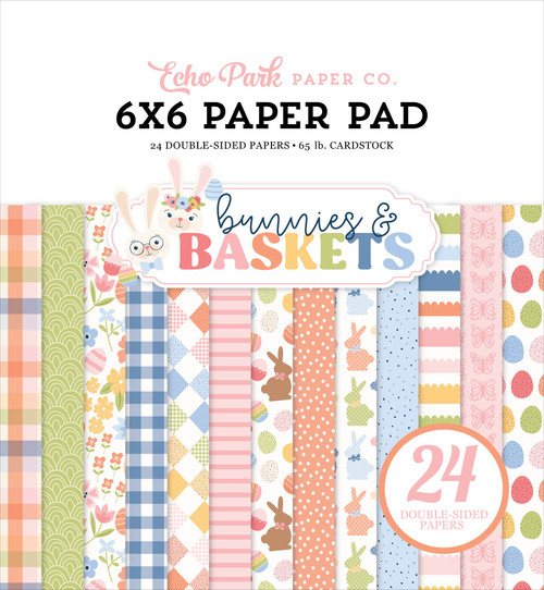 Echo Park Double-Sided Paper Pad 6"X6" -Bunnies And Baskets - 5A002KP2-1GM2H - 810179812263