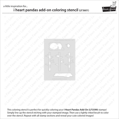 Lawn Clippings Coloring Stencils-I Heart Pandas Add-on - 5A002JWB-1GLDQ
