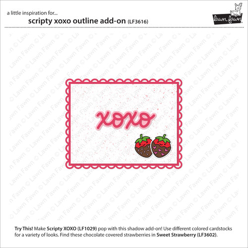 Lawn Cuts Custom Craft Die-Scripty XOXO Outline Add-on - 5A002JW3-1GLDR