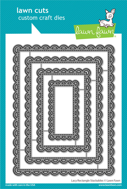 Lawn Cuts Custom Craft Die-Lacy Rectangle Stackables - 5A002JWJ-1GLDY - 783385673341