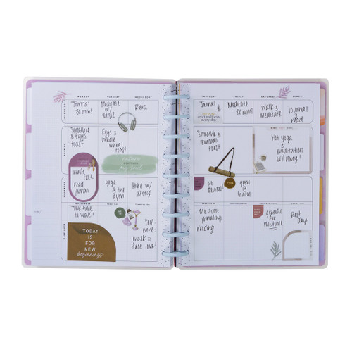 Happy Planner 12-Month Undated Classic Disc Bound Planner-Radiant Soul Wellness - 5A002JWX-1GLFX