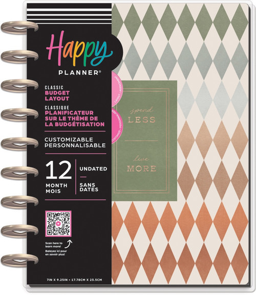 Happy Planner 12-Month Undated Classic Disc Bound Planner-Sage & Terracotta - 5A002JWS-1GLFZ - 673807701557
