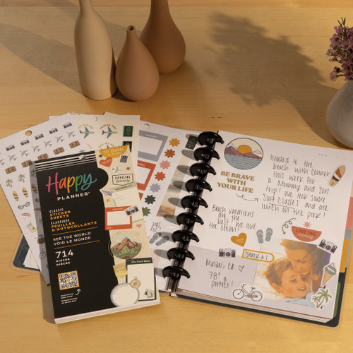 Happy Planner Classic Disc Bound Memory Keeping Journal-See The World Travel - 5A002JXX-1GLG7 Happy Planner Classic Disc Bound Memory Keeping Journal-See The World Travel - 5A002JXX-1GLG7