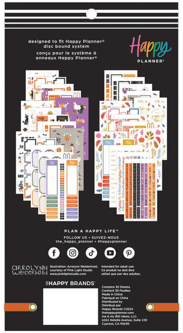 Happy Planner Classic Sticker Value Pack 30/Pkg-Autumn - 5A002JX2-1GLG9 Happy Planner Classic Sticker Value Pack 30/Pkg-Autumn - 5A002JX2-1GLG9