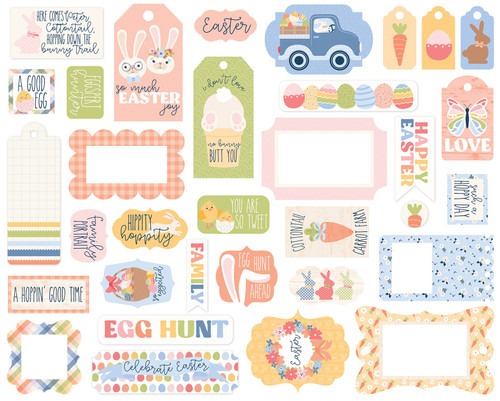 Echo Park Ephemera-Frames & Tags, Bunnies And Baskets - 5A002KSC-1GM39
