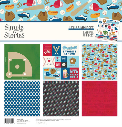 Simple Stories Collection Kit 12"X12"-Baseball - 5A002KCF-1GLSC - 810150777154