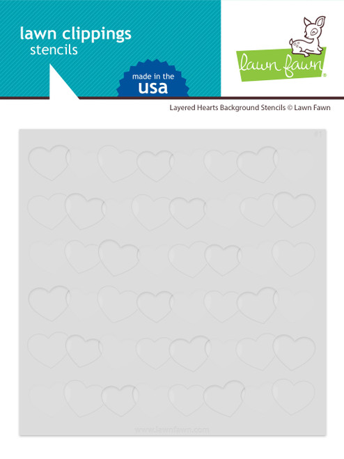 Lawn Clippings Coloring Stencils-Layered Hearts Background - 5A002JVR-1GLD6 - 783385673235