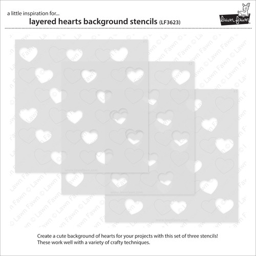 Lawn Clippings Coloring Stencils-Layered Hearts Background - 5A002JVR-1GLD6