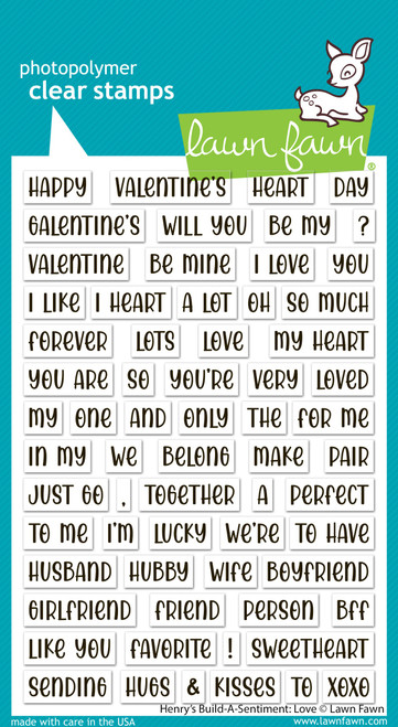 Lawn Fawn Clear Stamps 4"X6" -Henry's Build-A-Sentiment: Love - 5A002JWH-1GLDC - 783385673471