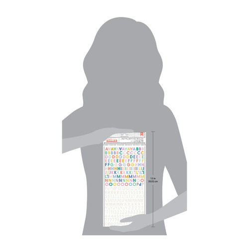 3 Pack - American Crafts A Perfect Match Thickers Stickers 200/Pkg-Alpha, Gold Foil - 34025960