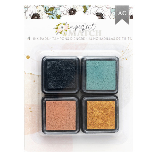 3 Pack - American Crafts A Perfect Match Ink Pads-4/Pkg - 34025970 - 765468074795
