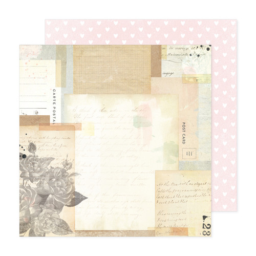 25 Pack - A Perfect Match Double-Sided Cardstock 12"X12"-Love Letters - APM12-25946 - 765468074559