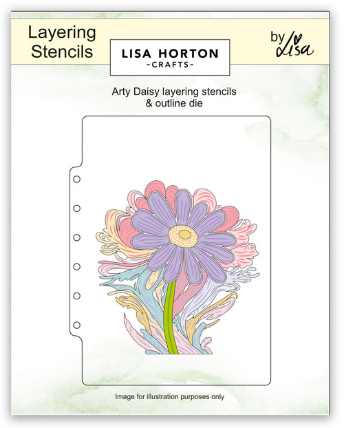 Lisa Horton Crafts Layering Stencils And Die-Arty Daisy - 5A002KHR-1GLWK - 780627349903