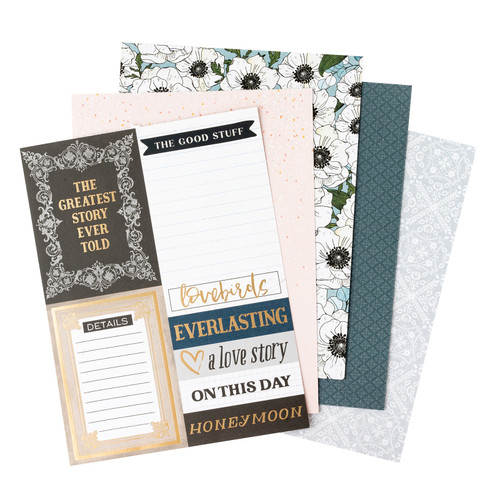 Amerian Crafts Double-Sided Paper Pad 6"X8" 36/Pkg-Gold Foil, A Perfect Match - 34025958