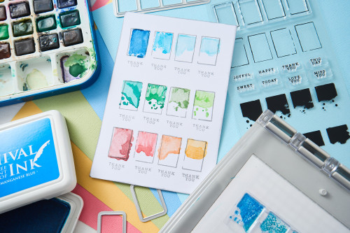Sizzix Clear Stamps W/Framelits Dies By 49 And Market-Painted Palettes 5A002CNK-1GG5W
