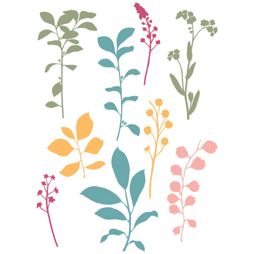 Sizzix A5 Clear Stamps By 49 And Market-Fine Stems 01 - 5A002CNG-1GG54 - 630454291039