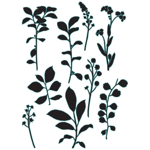 Sizzix A5 Clear Stamps By 49 And Market-Fine Stems 01 - 5A002CNG-1GG54