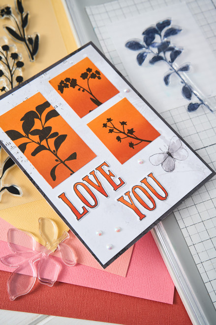 Sizzix A5 Clear Stamps By 49 And Market-Fine Stems 01 - 5A002CNG-1GG54