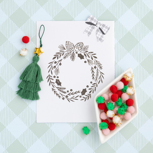 3 Pack - Mittens & Mistletoe Mixed Pom Poms 80/Pkg- - CPMM3745 3 Pack - Mittens & Mistletoe Mixed Pom Poms 80/Pkg- - CPMM3745