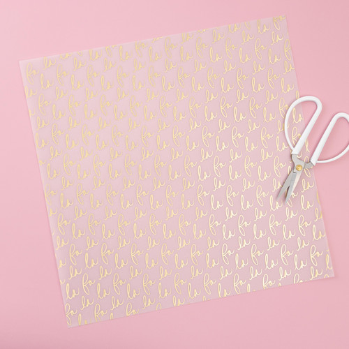 5 Pack - Vicki Boutin Evergreen & Holly Specialty Paper 12"X12"-Gold Foiled Vellum - VBEH3706