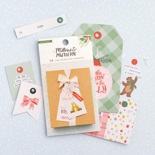 3 Pack - Mittens & Mistletoe Book Of Tags 3"X5.5" 54/Pkg-Book - CPMM3752 3 Pack - Mittens & Mistletoe Book Of Tags 3"X5.5" 54/Pkg-Book - CPMM3752