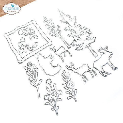 Elizabeth Craft Metal Die-Forest Friends & Frame - 5A002JY2-1GLGJ