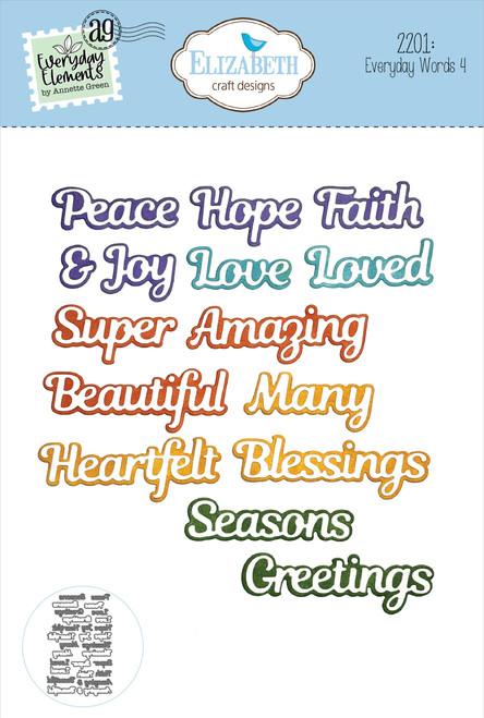 Elizabeth Craft Metal Die-Everyday Words 4 - 5A002JY8-1GLGK - 741527317010