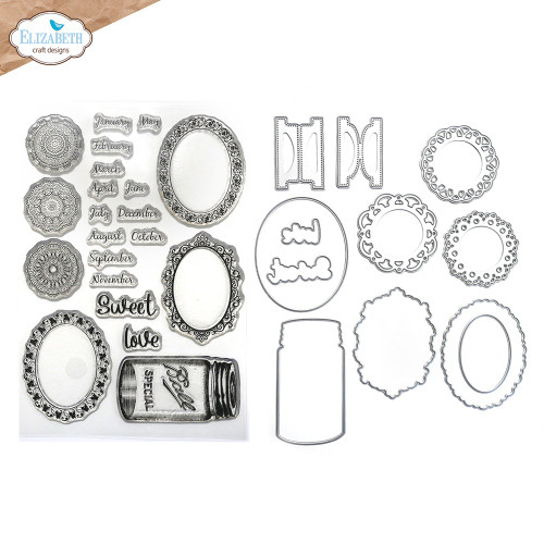 Elizabeth Craft Stamp And Die Set-Small Doilies & Tabs - 5A002JY3-1GLGP - 741527317089